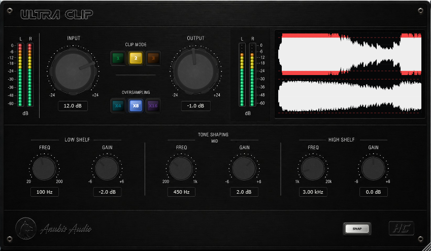 Ultraclip mastering clipper interface